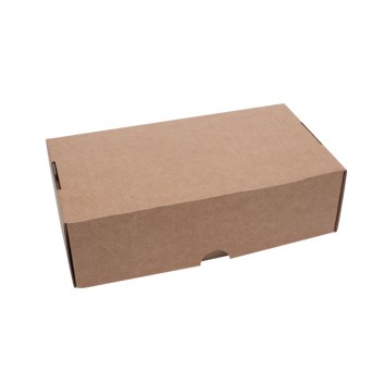  Stülpdeckel-Karton, 2-teilig; 215 x 105 x 65 mm (DHL-Kleinpaket); braun; E-Welle; Wellpappe; steckbar; flachliegende Anlieferung; 98 g 