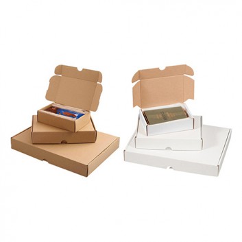  Smartbox Pro Maxibrief-Klapp-Box - 3 Formate; 3 Formate; braun / weiß-braun; Wellpappe, 1-wellig; mit seitlichen Einsteckflügeln 
