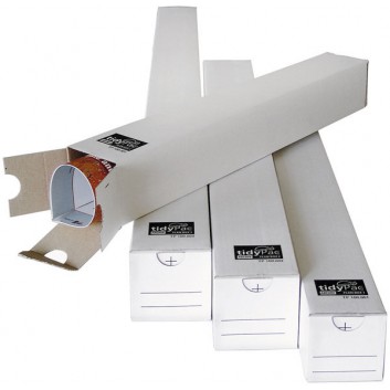  tidyPac Falthülse; weiß; 750 x 75 x 75 mm (für DIN A1); quadratisch; Wellpappe; 113 g; Länge x Breite x Höhe 