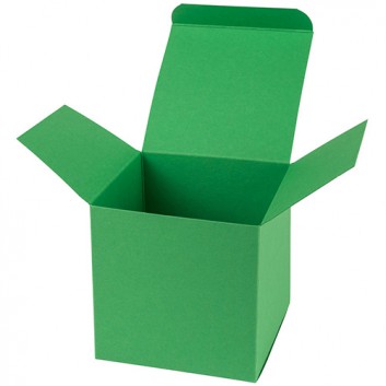  Präsentkarton, Würfelbox -S-; S = 55 x 55 x 55 mm; uni, matt-glatt; minze = grün; 1-teilig, Steckverschluß 