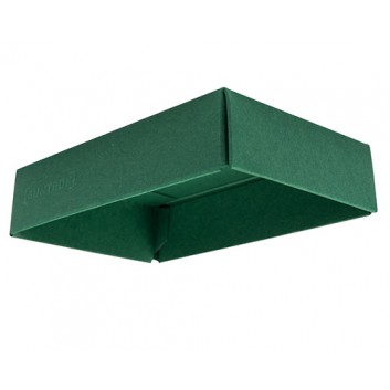  Präsentkarton, Oberteil -S-; S-Deckel: 108 x 69 x 25 mm; uni, matt-glatt; smaragd = dunkelgrün; Oberteil - wählen Sie dazu Ihr Unterteil 