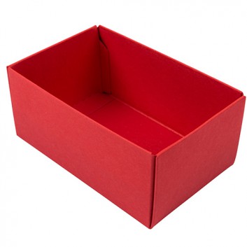  Präsentkarton, Unterteil -M-; M-Boden: 170 x 110 x 60 mm; uni, matt-glatt; rubin = rot; Unterteil - wählen Sie dazu Ihr Oberteil 