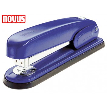  NOVUS B6 robust Springfach - Tischheftgerät; 3 mm / 30 Blatt; 85 mm; blau; 24/6 oder 26/6; Metall 