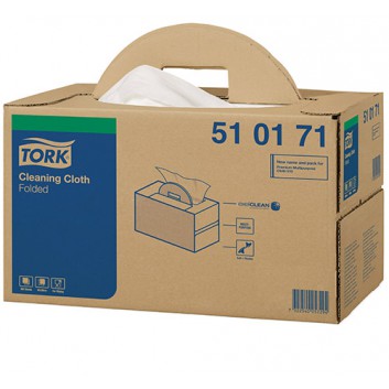  TORK Reinigungsvliestuch Premium - Handybox; 38,5 x 43,0 cm (B x L); 1-lagig; weiß; 300 Tücher in der praktischen Handybox 