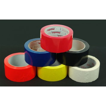  Packband, farbig; 50 mm x 66 m; uni: weiß / gelb / orange/ rot / grün /; PVC; Breite x Länge 