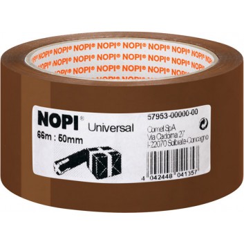  NOPI Packband - Universal; 50 mm x 66 m; braun; PP; Breite x Länge 