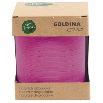  GoldiDecor Baumwoll-Ringelband Nature-Pack; 5 mm x 200 m; uni; eosin (pink); # 241; Baumwollringelband/Kräuselband; ohne Draht; Baumwolle 