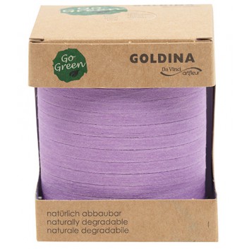  GoldiDecor Baumwoll-Ringelband Nature-Pack; 5 mm x 200 m; uni; violett; # 62; Baumwollringelband/Kräuselband; ohne Draht; Baumwolle 
