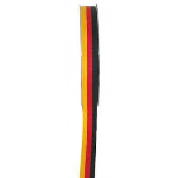  GoldiDecor Nationenband; 15 mm x 25 m; verschiedene Nationalfarben; verschiedene Farbstellungen; Textilband mit Rippstruktur; ohne Draht 