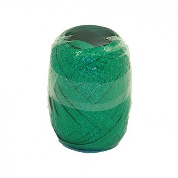  GoldiDecor Ringelband-Ei; 5 mm x 10 m; uni: Glamour; smaragdgrün; 1146 05 1210-59; Ringelband/Kräuselband mit Glimmer; Polyband 