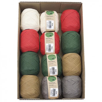  GoldiDecor Baumwoll-Ringelband-Ei, Nature-Pack; 10 mm x 12 m; uni; sortierte Farben; Sortierung nach Saison und Verfügbarkeit 