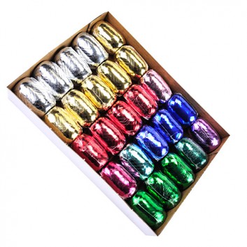  GoldiDecor Ringelband-Ei; 5 mm x 20 m; uni: metallic-glänzend; sortierte Packung; 10 verschiedene Farben; Polyband 