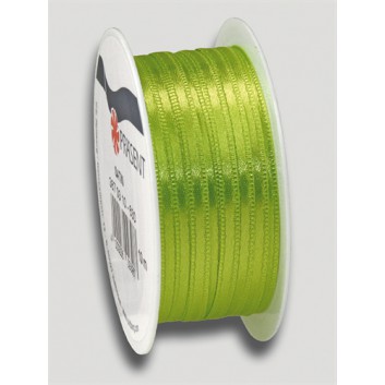  Präsent Geschenkband Satin; 3 mm x 10 m; uni; apfelgrün; 387 03 10 630; Satin; ohne Drahtkante 