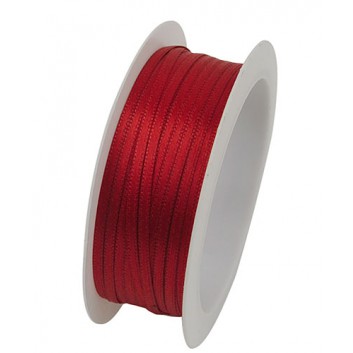  GoldiDecor Geschenkband Satin; 3 mm x 50 m; uni; 20 = rot; Satinband 