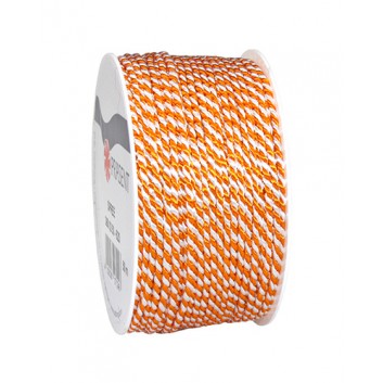  Kordel; 2 mm x 50 m; Spree: bicolor; orange-weiß; 620; 2-farbig 