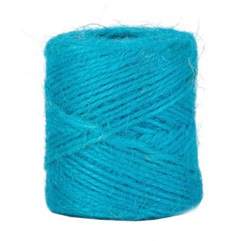  Kordel, ähnlich Springline; 100g - ca. 3 mm x 66 m; uni; türkis; 14; Jute 