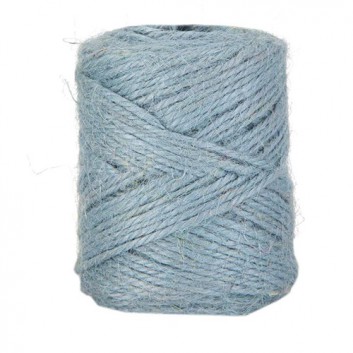  Kordel, ähnlich Springline; 100g - ca. 3 mm x 66 m; uni; hellblau; 16; Jute; ! Sonderpreis - oben leicht verschmutzt 