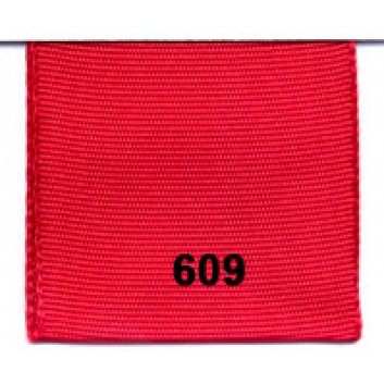  Präsent Geschenkband mit Drahtkante, Standard; 40 mm x 25 m; Lyon: uni; 609 = rot (matt); Textilband; mit Draht 