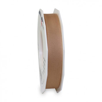  Präsent Geschenkband Baumwolle; 15 mm x 15 m; Cotton: uni; 301 = greige; Textilband; ohne Draht; Baumwolle; auch in 25 mm Breite lieferbar 
