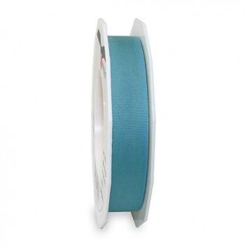  Präsent Geschenkband Baumwolle; 15 mm x 15 m; Cotton: uni; 557 = wasserblau; Textilband; ohne Draht; Baumwolle; auch in 25 mm Breite lieferbar 
