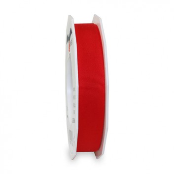  Präsent Geschenkband Baumwolle; 15 mm x 15 m; Cotton: uni; 609 = rot; Textilband; ohne Draht; Baumwolle; auch in 25 mm Breite lieferbar 