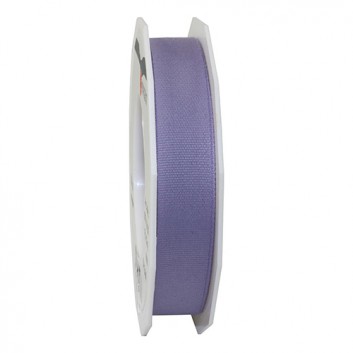  Präsent Geschenkband Baumwolle; 15 mm x 15 m; Cotton: uni; 710 = pastellviolett; Textilband; ohne Draht; Baumwolle; auch in 25 mm Breite lieferbar 