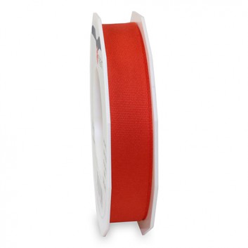  Präsent Geschenkband Baumwolle; 15 mm x 15 m; Cotton: uni; 720 = orange; Textilband; ohne Draht; Baumwolle; auch in 25 mm Breite lieferbar 