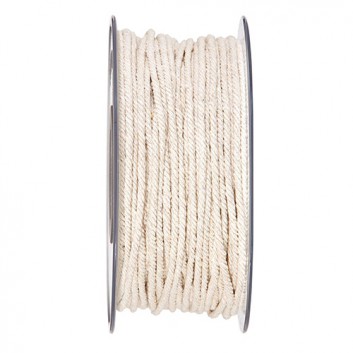  Baumwoll-Kordel; 5 mm x 30 m; uni, natur; beige; # 00; 1-farbig, 100% Baumwolle 
