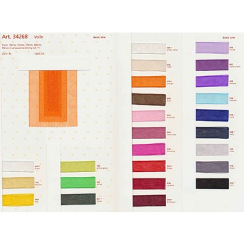  SWS Geschenkband, Transparenteffekt; 15 mm x 25 m; Voile: uni; verschiedene Farben; Transparenteffekt; Webkante ohne Draht 
