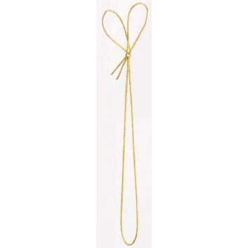  Sopp Elastik-Schlinge; 40 cm; 2-Flügel-Schleife; gold / silber; Elastik-Rundkordel; Fäden und Schnüre aus Kautschuk 