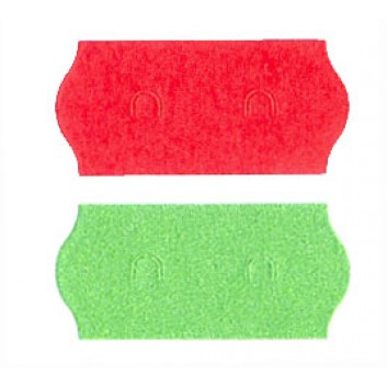  Preisauszeichnungsetiketten; 12 x 26 mm; grün / gelb / rot; Papier; permanent haftend; auf Rolle; 1500 Etiketten; Sonderanfertigung 