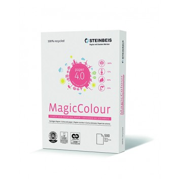  Steinbeis Magic Color Office-Papier 100% Recycling; rosa, pastell; DIN A4; 80 g/qm; ungestrichen; Inkjet - und Laserdrucker 