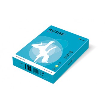  Mondi Maestro Color Intensiv Office-Papier; wasserblau; DIN A3; 80 g/qm; matt; Inkjet - und Laserdrucker; hervorragende Laufeigenschaft 
