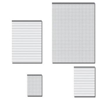  Staufen Schreibblock; DIN A7; blanko; 60g/qm, holzfrei; 50 Blatt; geleimt und gefälzelt; ohne Deckblatt; perforiert; ohne Lochung 