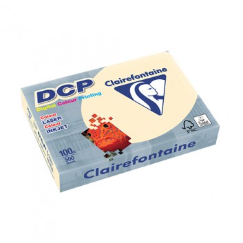  Clairefontaine Office-Papier DCP; elfenbein; DIN A4; 100 g/qm; matt; Inkjet- und Laserdrucker; gute Opazität; für Laser- und Tintenstrahlerdrucker 