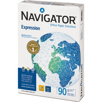  Navigator A3 90g Expression, Officepapier; hochweiß; DIN A3; 90 g/qm; glatt; Inkjet - und Laserdrucker; alterungsbeständig, hohe Opazität 