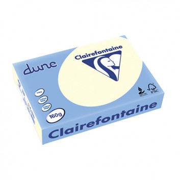  Clairefontaine Office-Papier dune; natur; DIN A4; 160 g/qm; ungestrichen; Inkjet- und Laserdrucker; beidseitig bedruckbar; FSC zertifiziert 