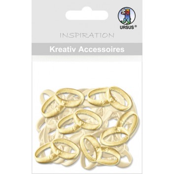  Ursus Kreativ-Accessoires; Trauringe; gold; ca. 30 x 15 mm; 5641 00 13; 20 Stück 