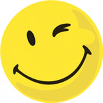  Magnetoplan Moderationskarten, Gesicht / Smiley; positiv; Ø 95 mm; gelb; 130 g/qm 