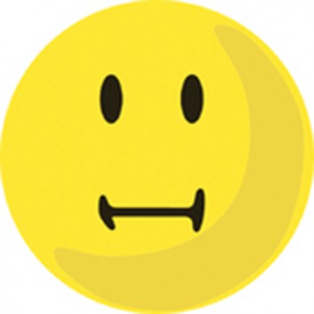  Magnetoplan Moderationskarten, Gesicht / Smiley; neutral; Ø 95 mm; gelb; 130 g/qm 