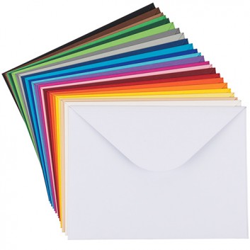  Mailingkuvert; 325 x 240 mm (ca. DIN C4+); uni, 24 Farben; ohne Fenster; keine Klebung: Einstecken oder Etiketten; abgerundete Spitzklappe 