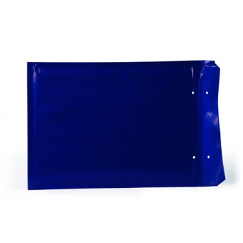  Luftpolstertasche; uni, blau; DIN A5 / DIN A4; ohne Fenster; #4/D /  #7/G; Papier und Polyethylen; mit Haftstreifen; Länge x Öffnungsbreite 