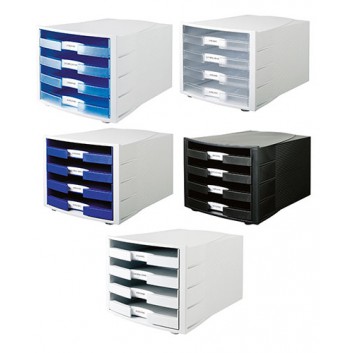  HAN Schubladenbox IMPULS; verschiedene Farben; 294 x 368 x 235 mm (B x T x H); 4 offene Schubladen; stapelbar; inkl auswechselbarer Schilder 