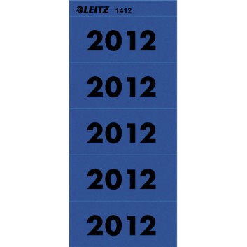  LEITZ Inhaltsschildchen Jahr 2012; 60 x 25,5 mm; verschiedene Farben; Papier; permanent; lösungsmittelfrei; für Handbeschriftung; 20 Blatt 