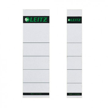  LEITZ Einsteck-Ordnerrückenschild; schmal und breit; grau; 160 g/qm Karton; zum Einstecken; nicht klebend; für LEITZ Ordner 1010 bzw. 1015 