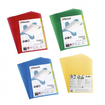  Falken Sichthülle Standard; für DIN A4; Verschieden Farben; genarbt; oben und rechte Seite offen; dokumentenecht; Polypropylen; 0,11 mm; keine 