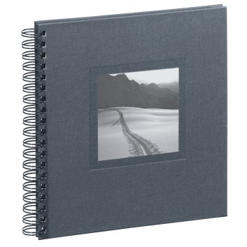  PAGNA Fotoalbum Ways; grau; verschiedene Motive; 240 x 250 mm; Stoffeinband, schwarzer Fotokarton; 50 Seiten; Spiralbindung; verschiedene Motive 
