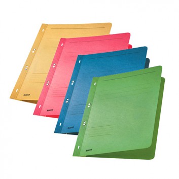  LEITZ Ösenhefter; verschiedene Farben; für DIN A4; Manila-Karon; 250 g/qm; für ca. 170 Blatt; 1/1 Vorderdeckel, mit Organisationsdruck 