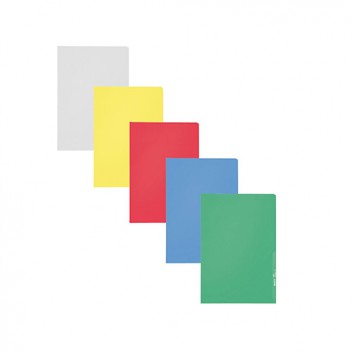  LEITZ Sichthülle Standard; für DIN A4; Verschieden Farben; genarbt; oben und rechte Seite offen; dokumentenecht; recycelbares Polypropylen; 0,13 mm 