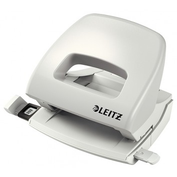  LEITZ Kleiner Bürolocher NeXXt; grau; 1,6 mm / 16 Blatt; mit Schiene 